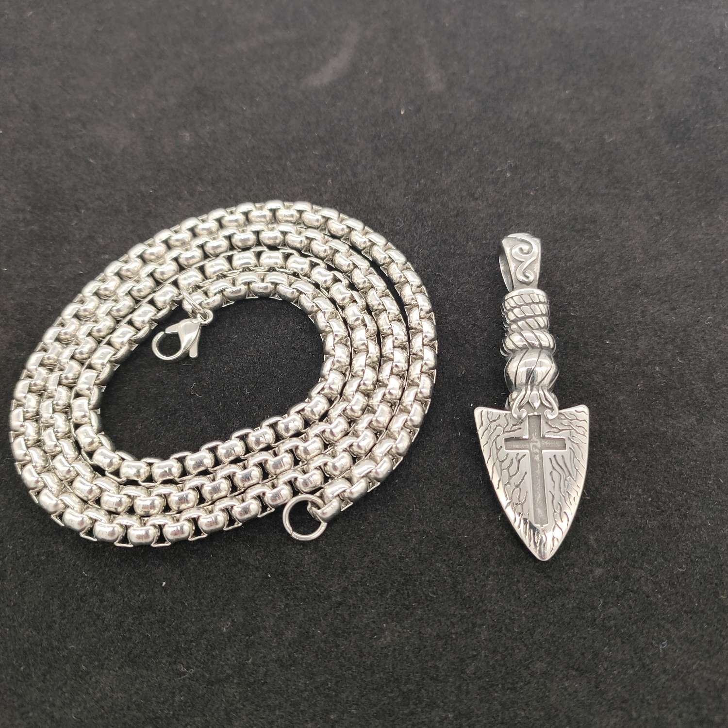 4.0 Square Pearl With Stainless Steel Pendant 4.0 Square Pearl With Stainless Steel Pendant 4.0 Square Pearl With Stainless Steel Pendant Specification drawing