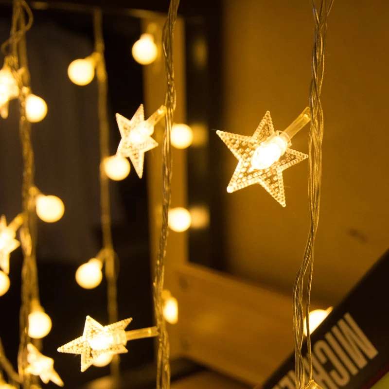 20L frosted ball light string, Amazon wholesale led factory, round ball star light, Christmas decorative color light, festival decoration frosted ball light string details Picture