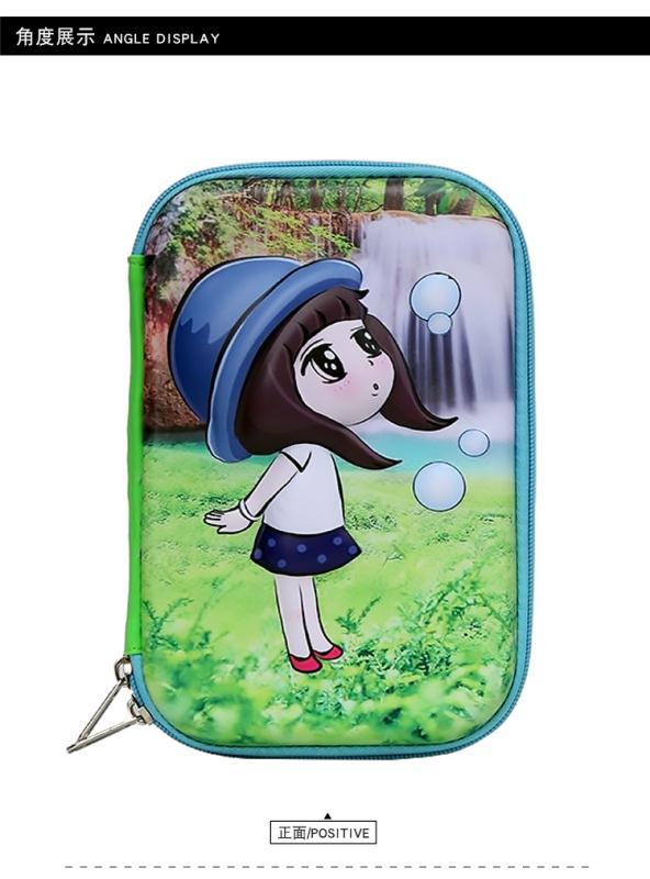 Factory Direct Sales Large Capacity Eva Bubble Girl 👧 Pencil Case Children's Pencil Case Primary School Students Pencil Case Multi-Functional Creative Stationery Pen Case