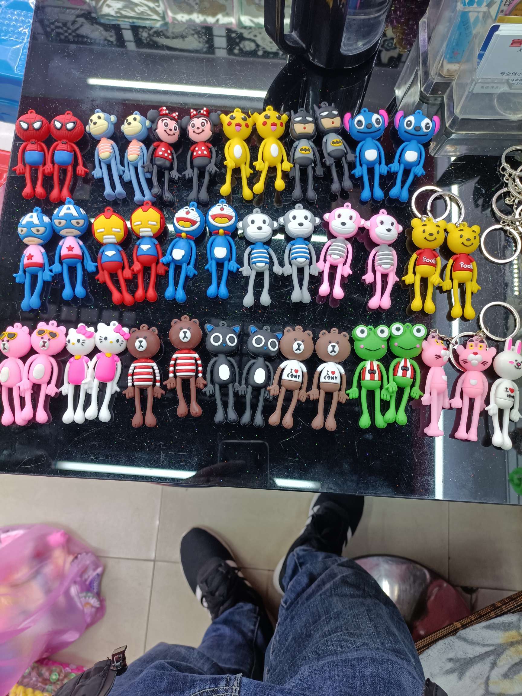 PVC long-legged figurines
