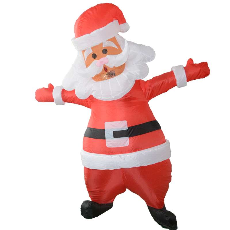 万圣节圣诞老人黄和白色充气衣服身高160-190cm配鼓风机电池盒详情图2