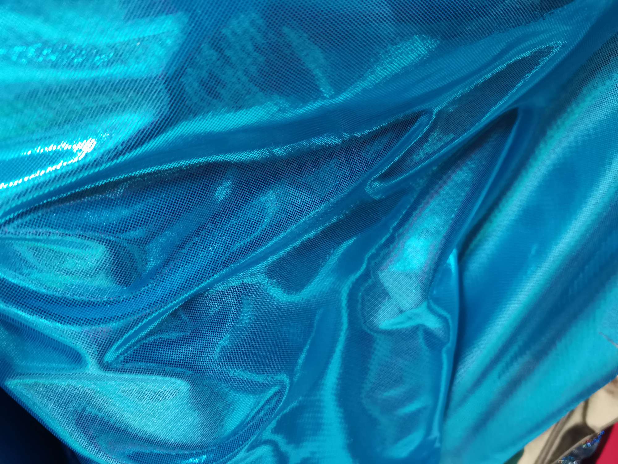 湖蓝针织底烫电脑满版，烫金布，多色，可定制