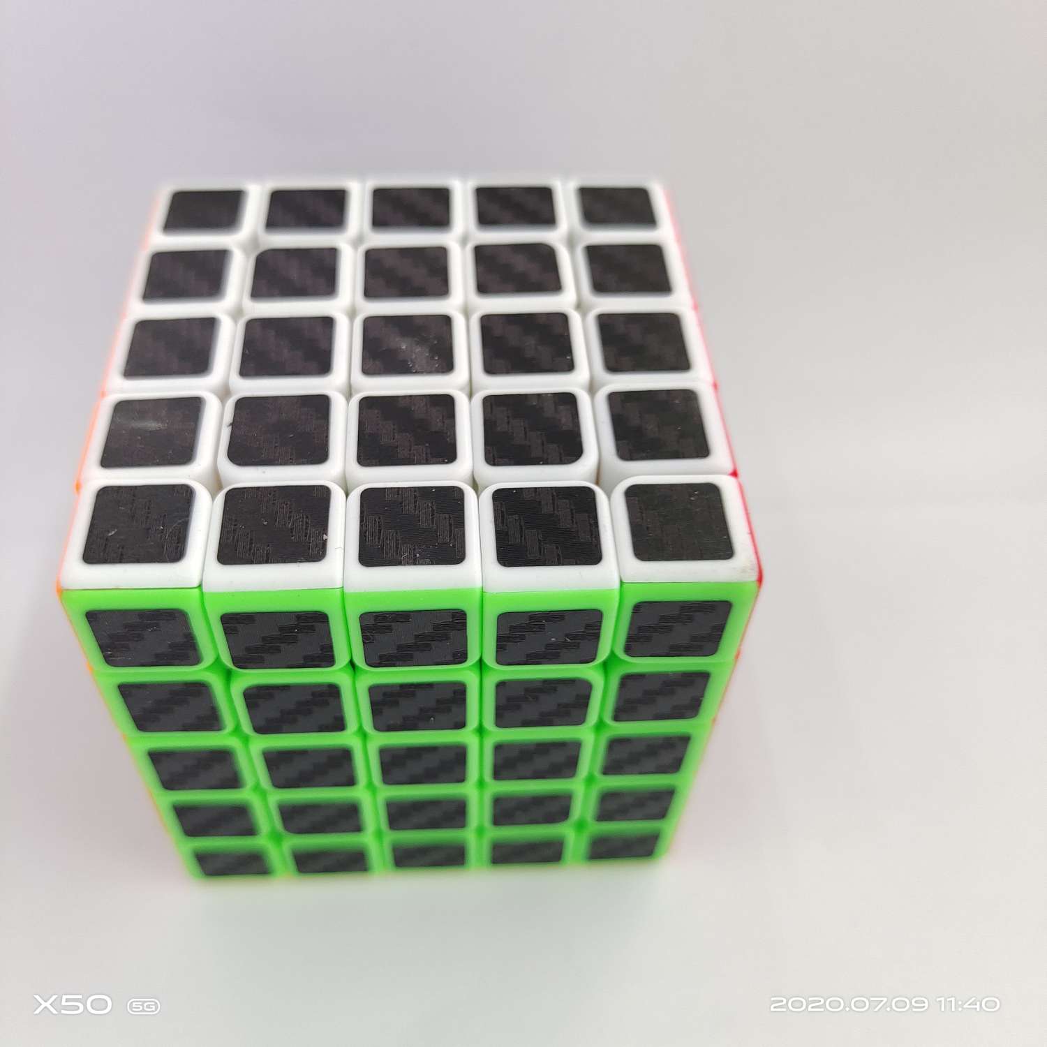 Holy hand Legend solid color five order carbon fiber sticker Rubik's Cube thumbnail
