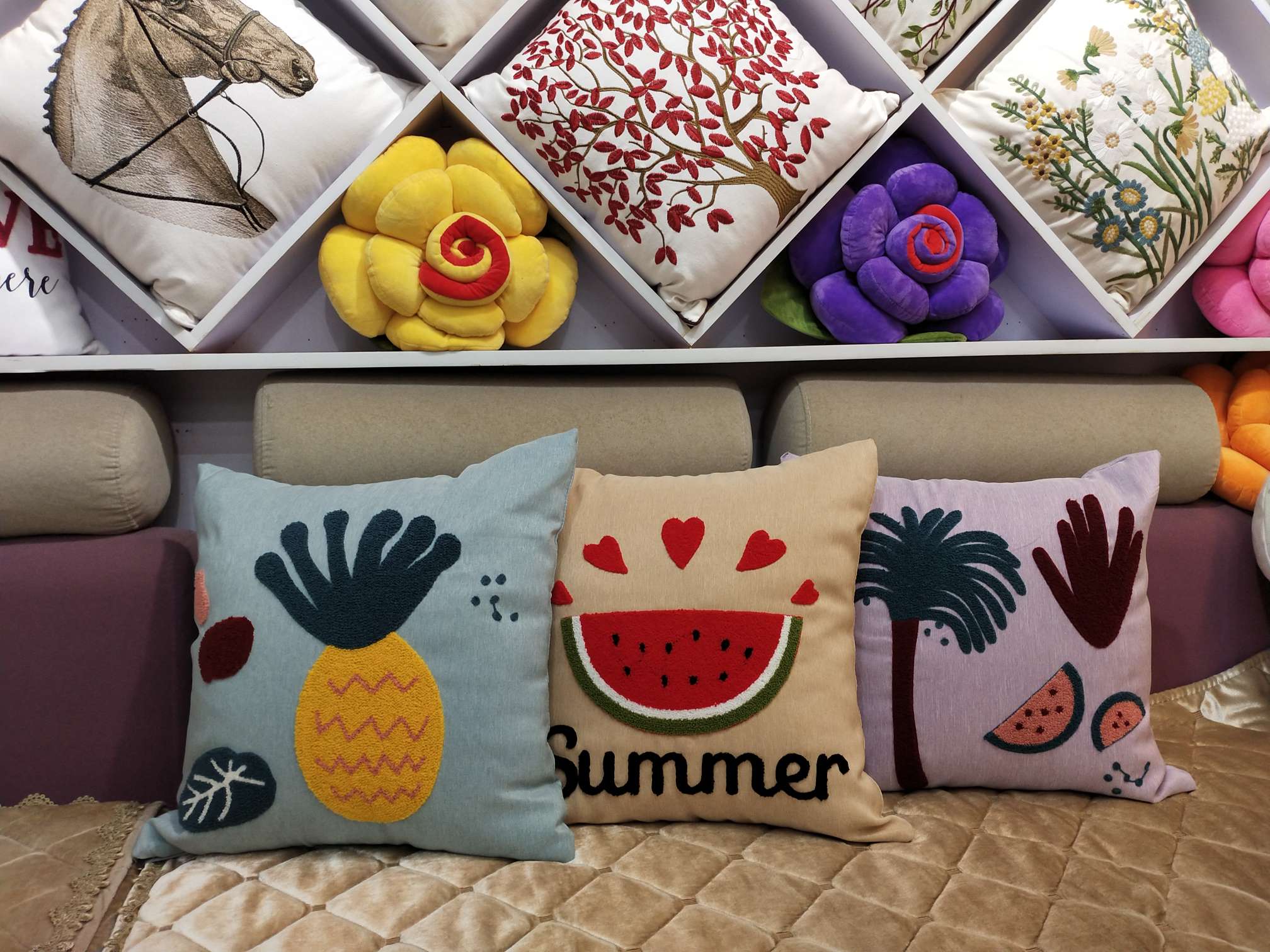 Nordic ins throw pillows, car sofa cushions, bay window cushions, embroidered throw pillows
