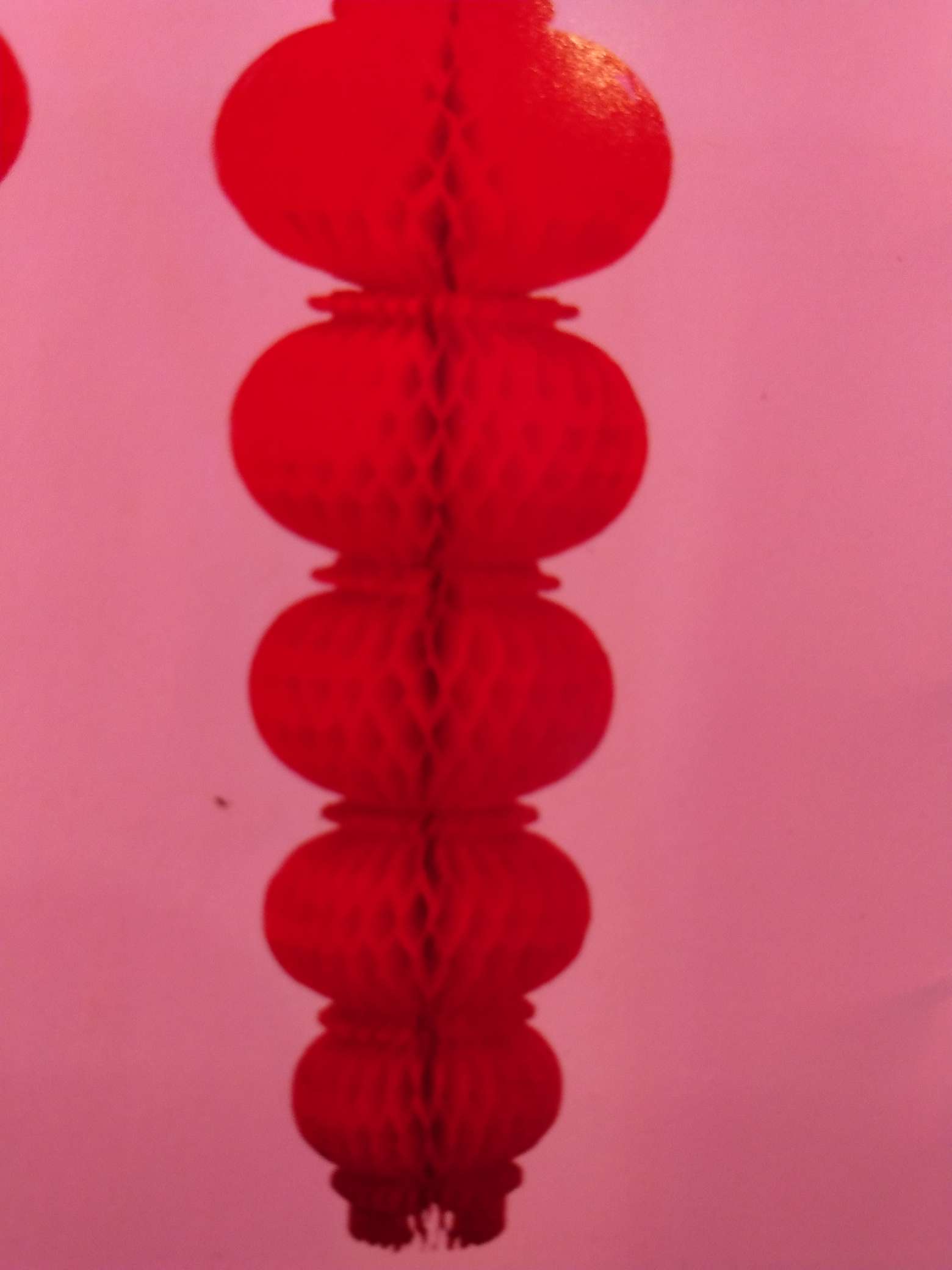 过年过节喜庆挂件大小5个串灯笼图