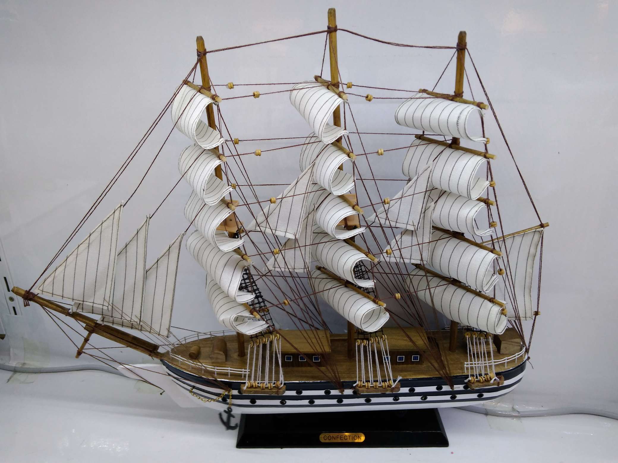60Cm plain sailing sailing all hand-made, fine workmanship of novel, wood products, one product into a color gift box packaging, is the best choice for gifts and interior decoration thumbnail