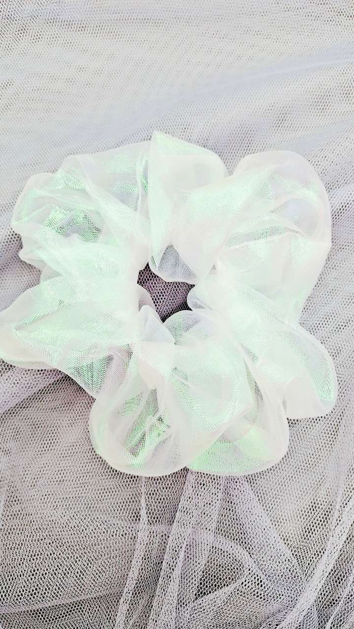 Fairy in the world of fantasy mermaid Ji gloss mesh hair circle super organza yarn hair rope coliform hair accessories woman