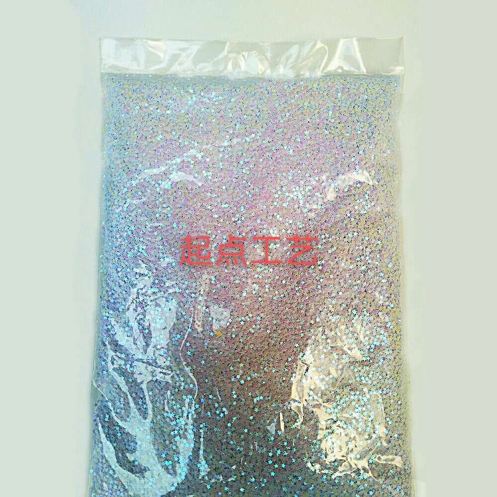 Five-Pointed Star Pvc Glitter, Complete Color Specifications, Can Also Be Customized Application Scenario