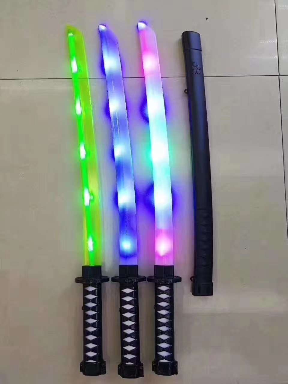 Flash knife, Japanese knife, music knife, samurai knife, shark knife, best-selling street stall luminous knife