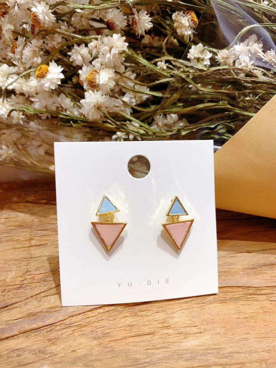Feather butterfly jewelry simple geometric earrings female thumbnail