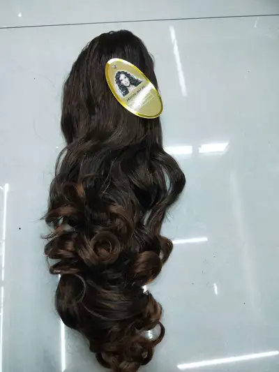 High Temperature Silk Wig Clip Ponytail Hand Roll Wave Roll Pop Color Ponytail Invisible Traceless Natural One-Piece Hair Extensions