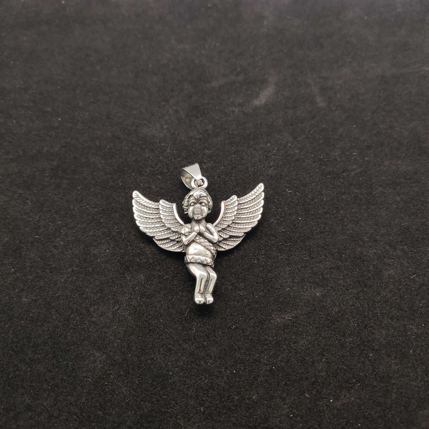 Square Pearl Necklace And Angel Pendant Specification drawing