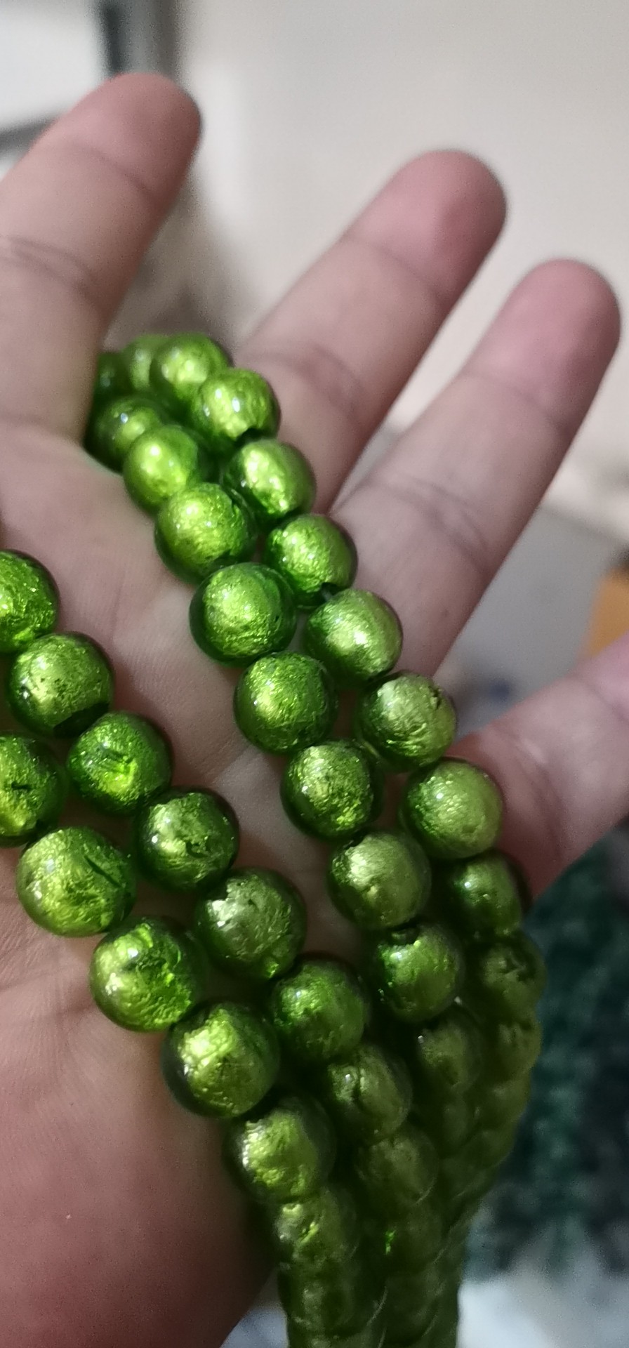 精美夜光内花琉璃珠手链项链耳环手机链等饰品配饰详情图6