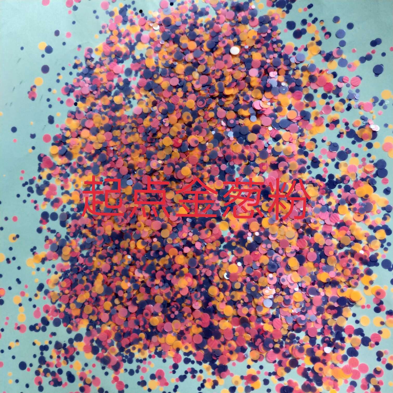 Imported mixed pet sequins of different sizes and shapes details Picture