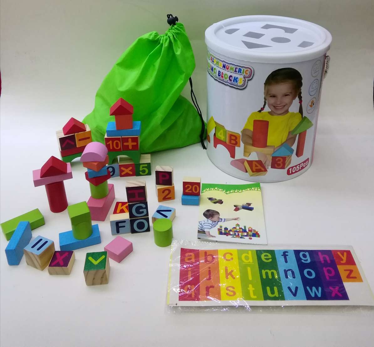 105 pieces packed in English
