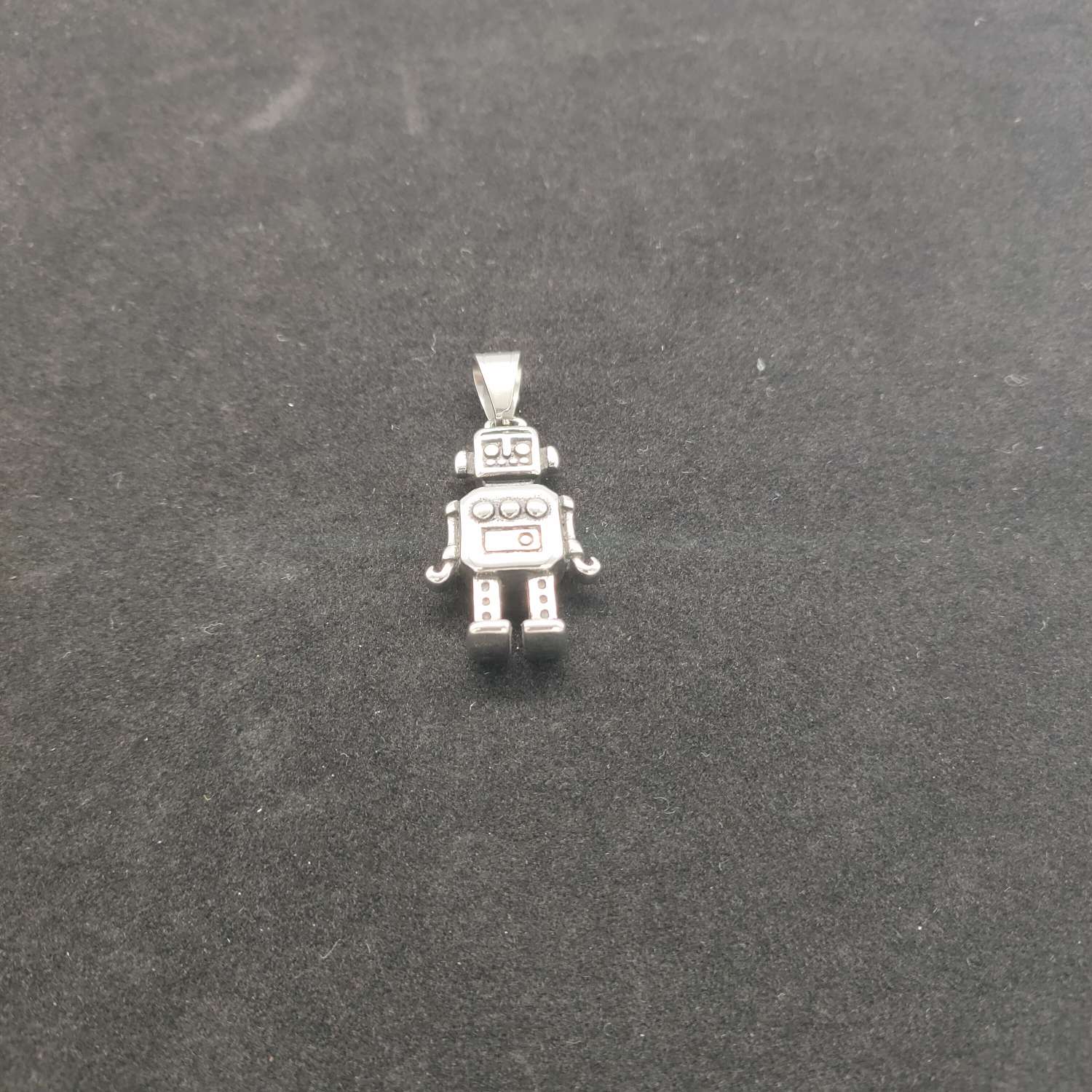 Square Pearl Necklace And Robot Pendant details Picture