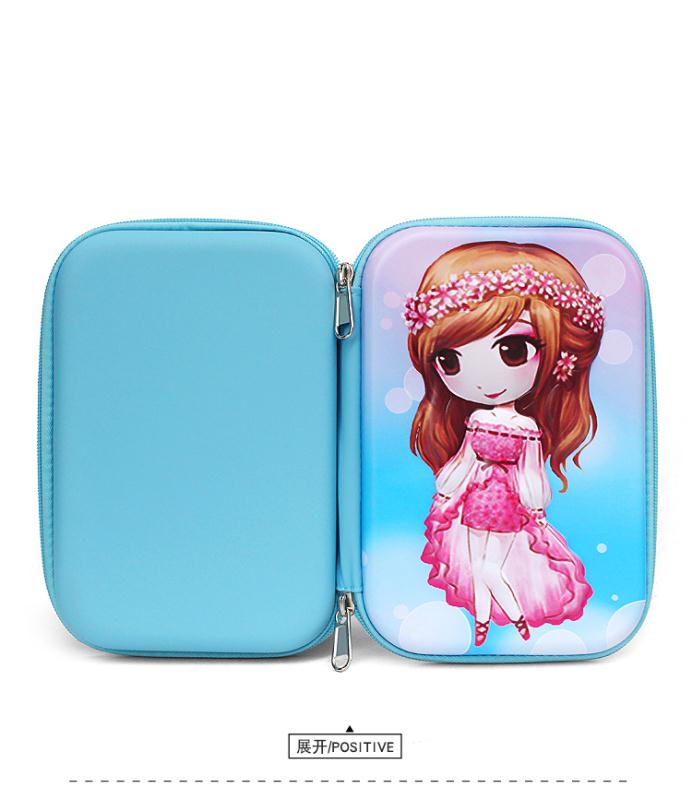 Factory Direct Sales Large Capacity Eva Dream Princess 👸 Pencil Case Children's Pencil Case Primary School Students Pencil Case Multi-Functional Creative Stationery Pen Case Specification drawing