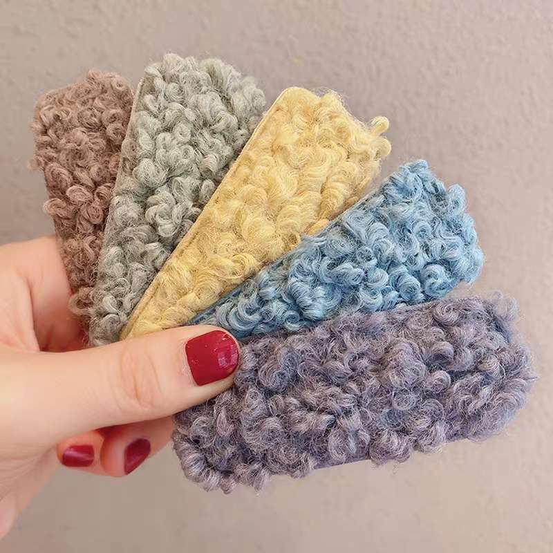 Sweet mango hair clip girl bangs sweet edge clip Korean ins web celebrity hair accessories plush bb clip thumbnail