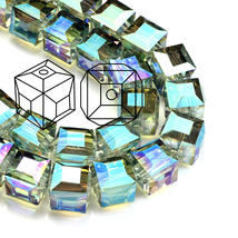 仿进口水晶立方珠子4MM方糖 爆款项链珠 玻璃配件diy材料
