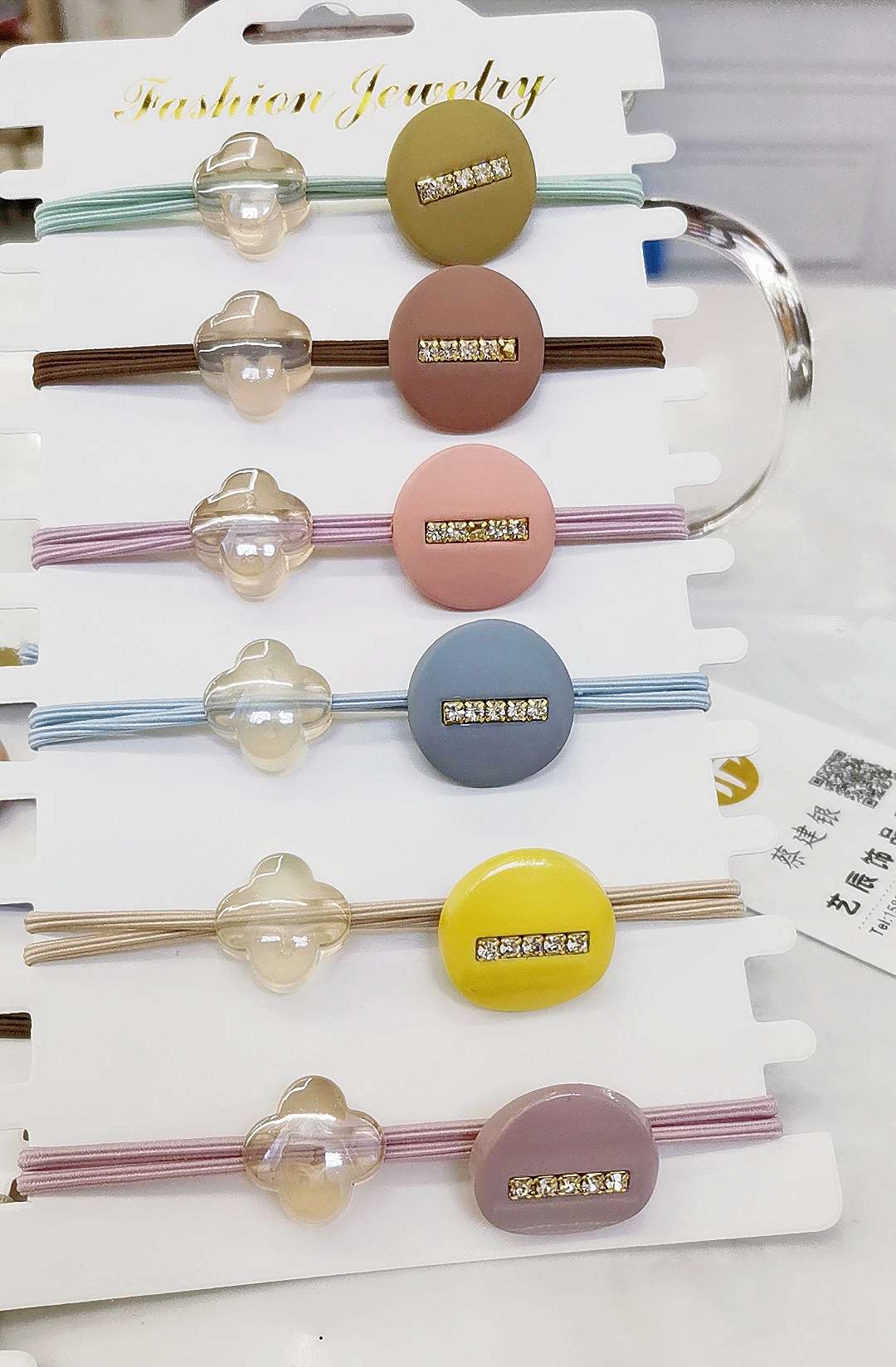 四叶草韩版时尚发绳 彩色女头绳头饰