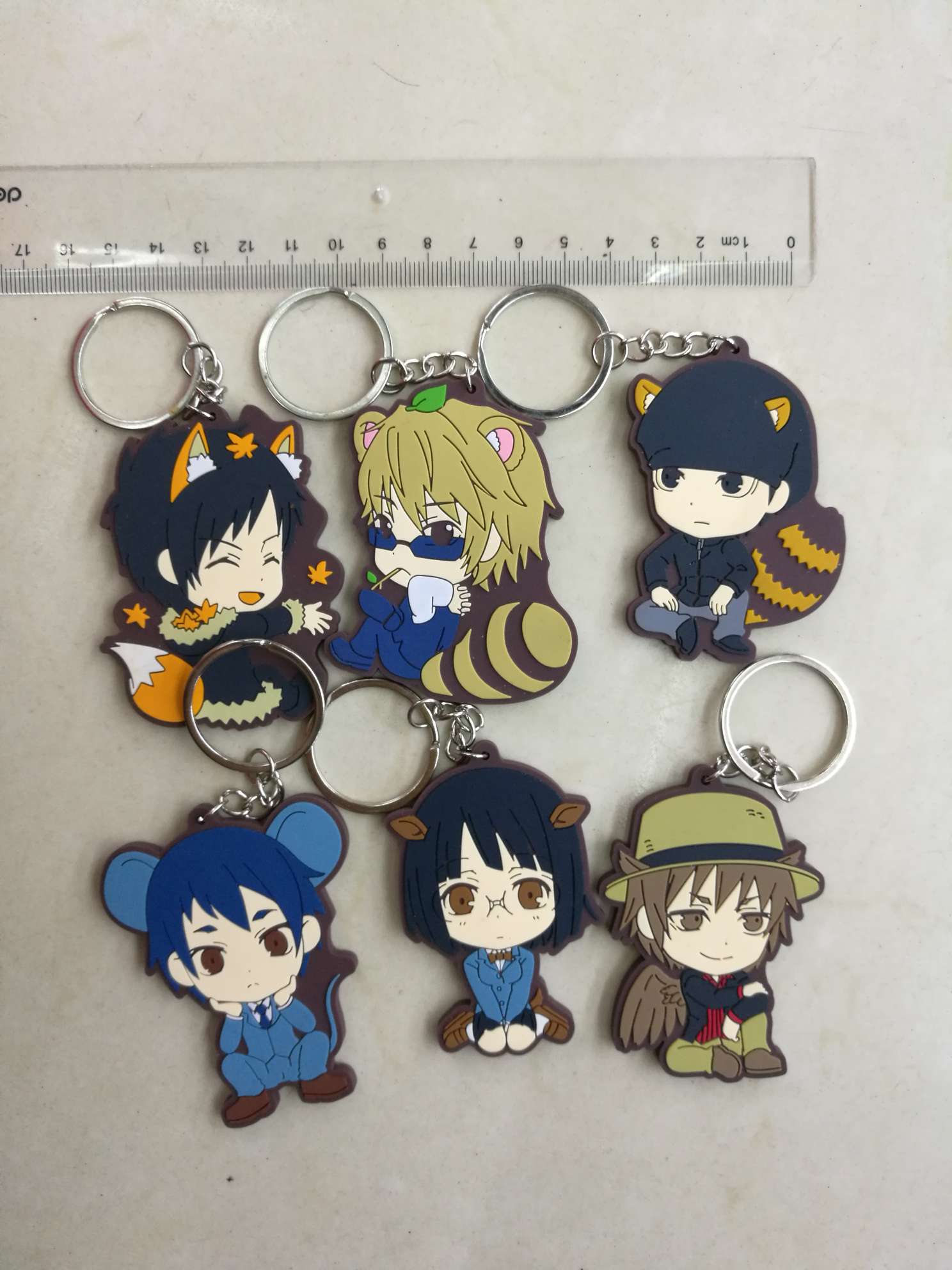 Cartoon key chain cute anime character pendant