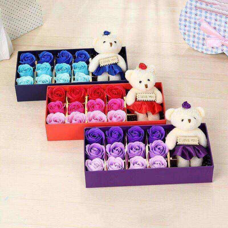 新款合子12朵十熊