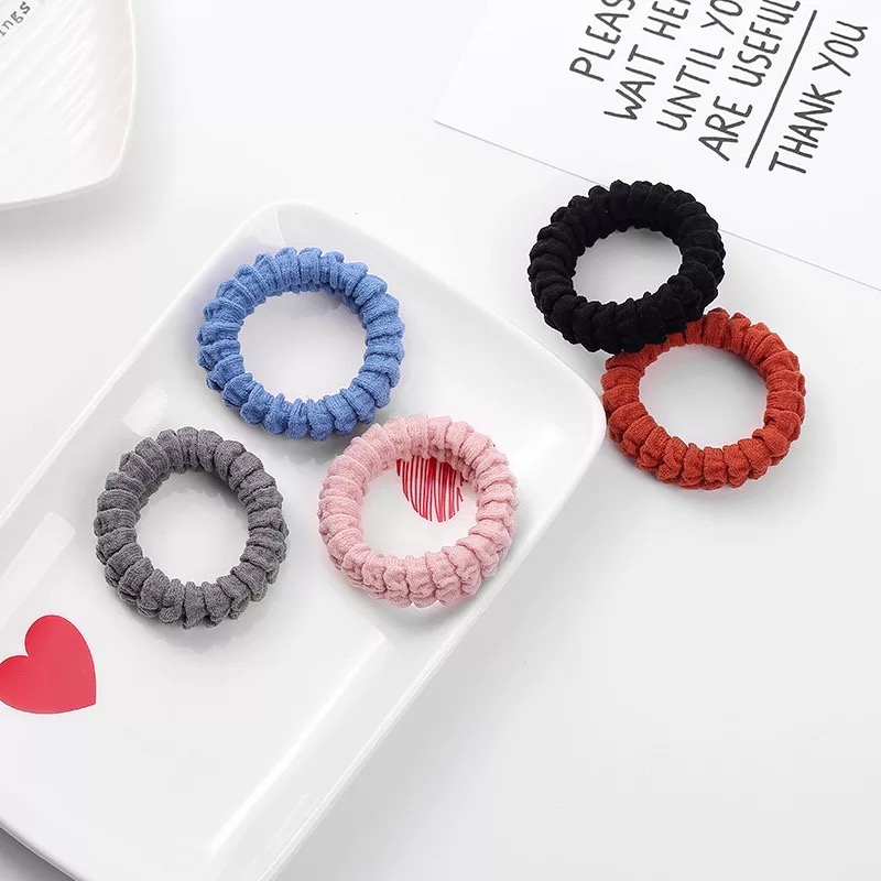 Thread middle thick high spring hair ring hair cord rubber band towel ring thumbnail