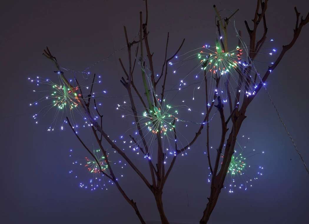 Dandelion lamp 3-meter smoke lamp, solar-powered ground-inserted dandelion lamp string, outdoor waterproof Christmas decorative lamp, bestseller on Amazon Application Scenario