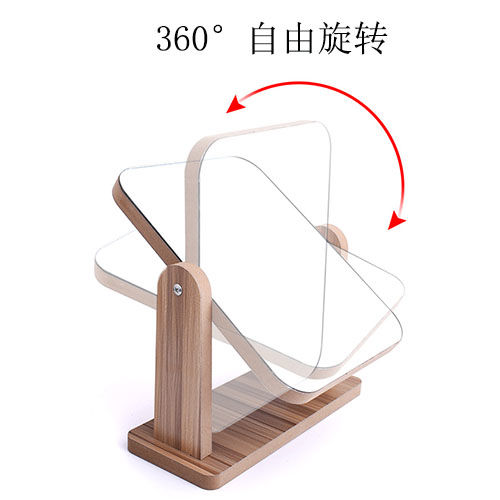时尚宫廷木制360度旋转化妆台镜