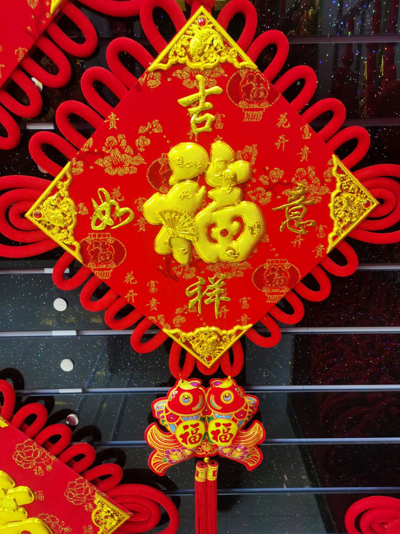 40# Three-dimensional golden fortune knot brings good luck and happiness
