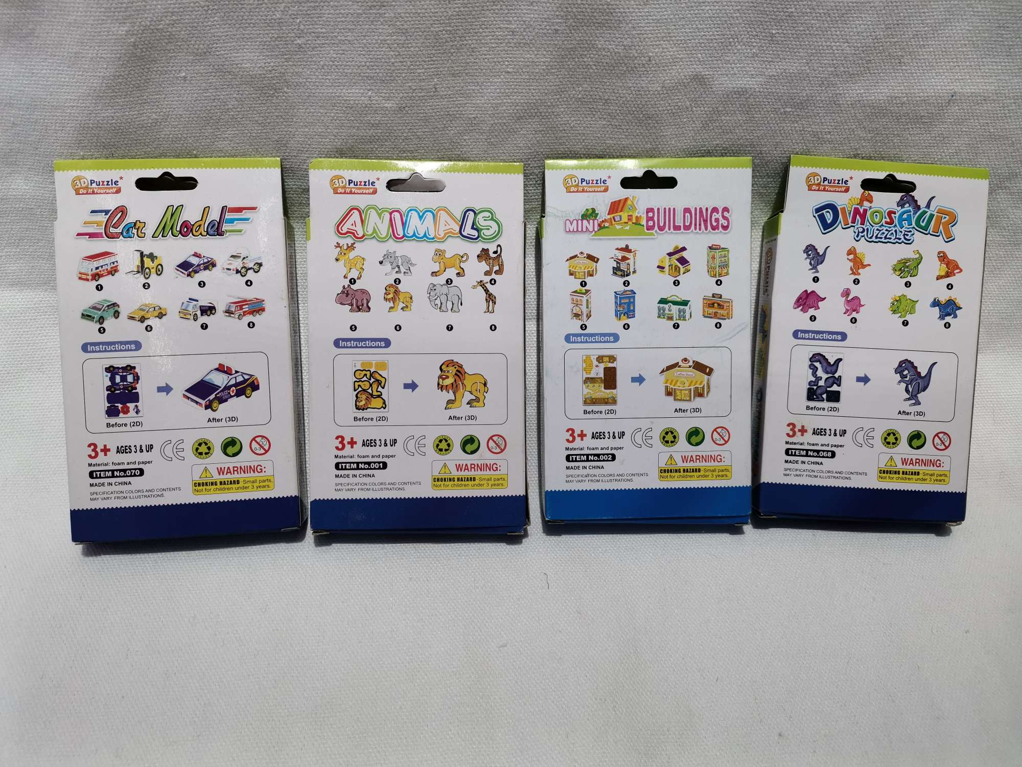 DIY儿童益智拼图模型玩具飞机恐龙小屋模型促销品赠品礼品详情图7