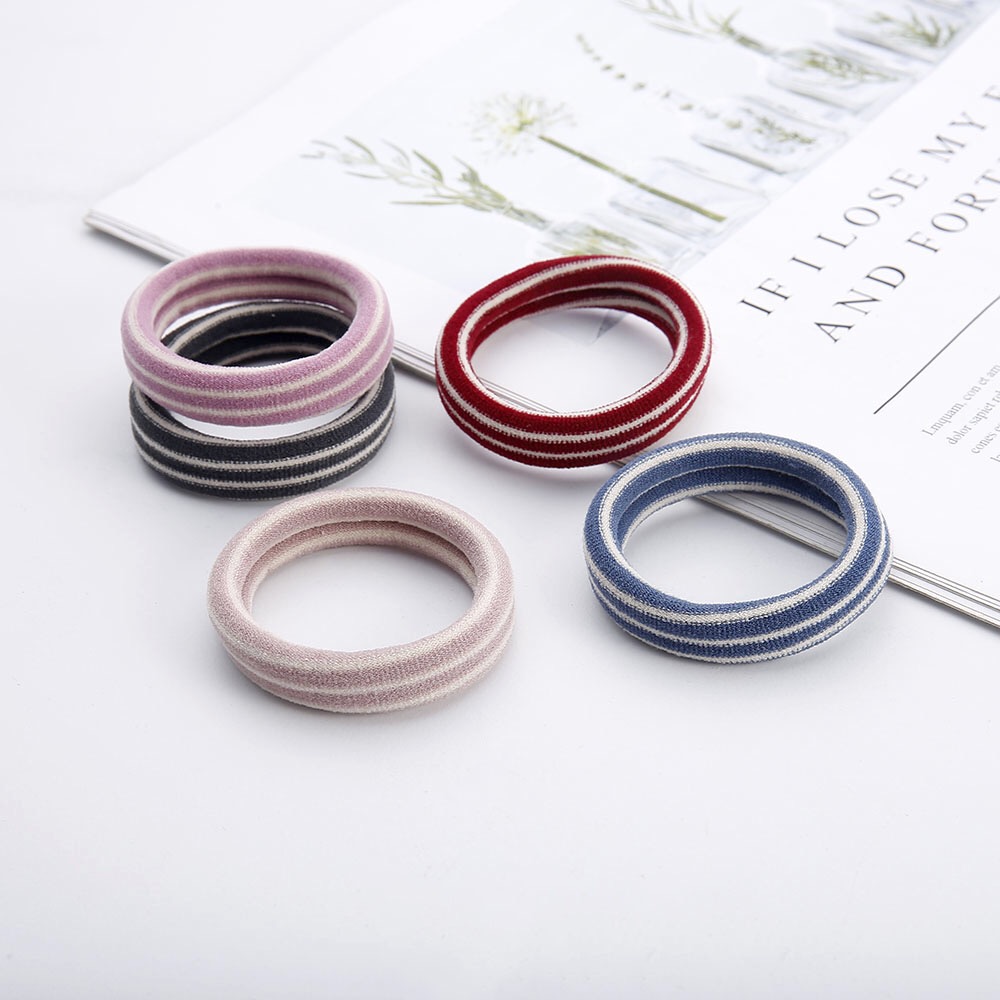 Striped hair ring Hair cord rubber band towel ring thumbnail