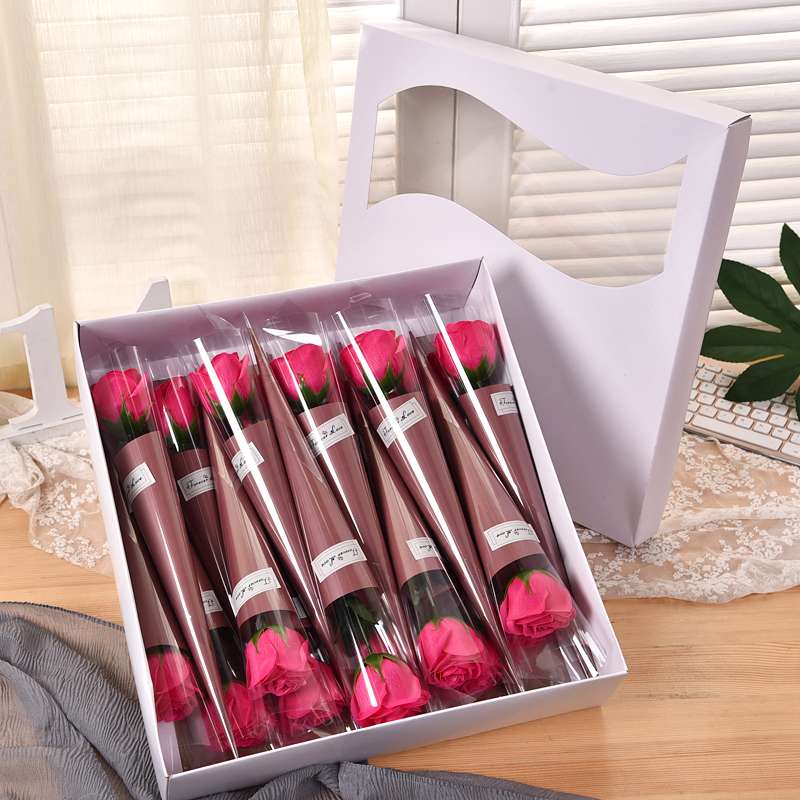 Creative soap flower gifts for Valentine's Day and Mother's Day, rose handicrafts, soap flower decorative gifts, artificial flowers, single roses detail image 10