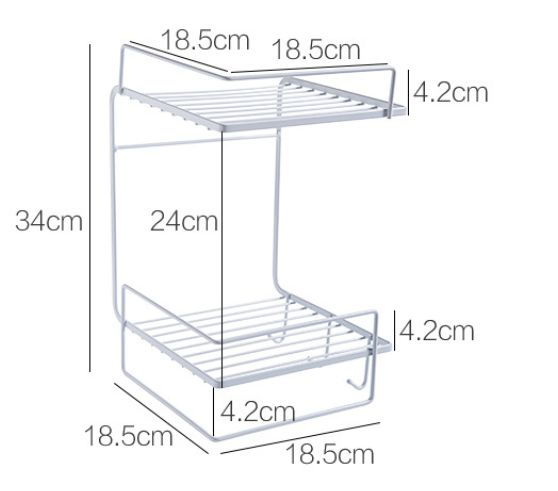 Suction Wall Kitchen Shelf Bathroom Bathroom Iron Wall Hanging Perforation-Free Viscose Storage Shelf Manufacturers details Picture