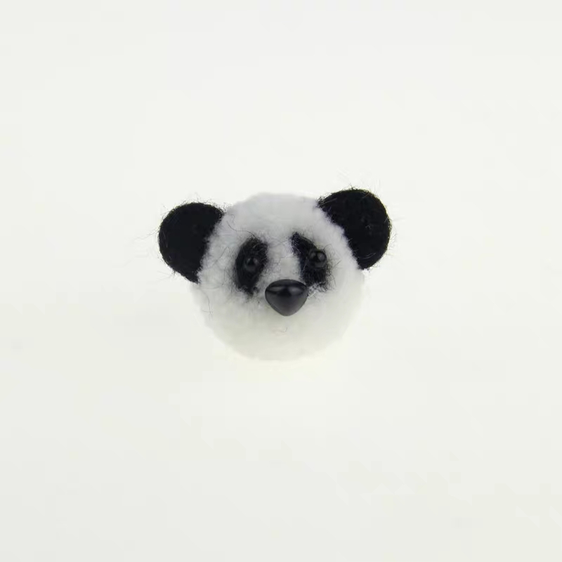 Wool felt pomple balls, panda DIY, wool balls, plush balls, cartoon animal children's accessories Specification image