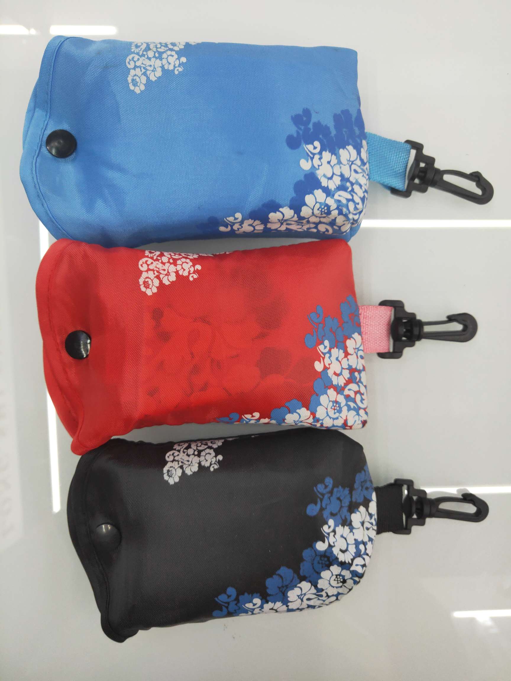 210D青花瓷涤纶可折叠收纳购物袋