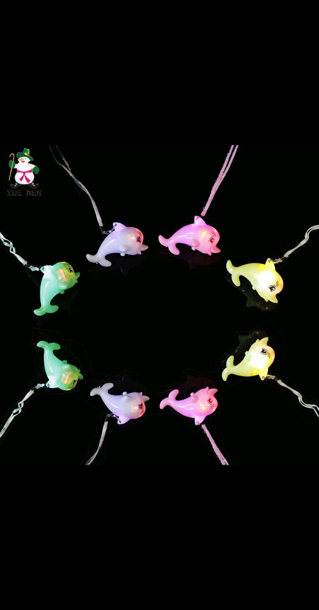 Manufacturers direct children flash toy flash dolphin pendant colorful pendant stall supply wholesale thumbnail