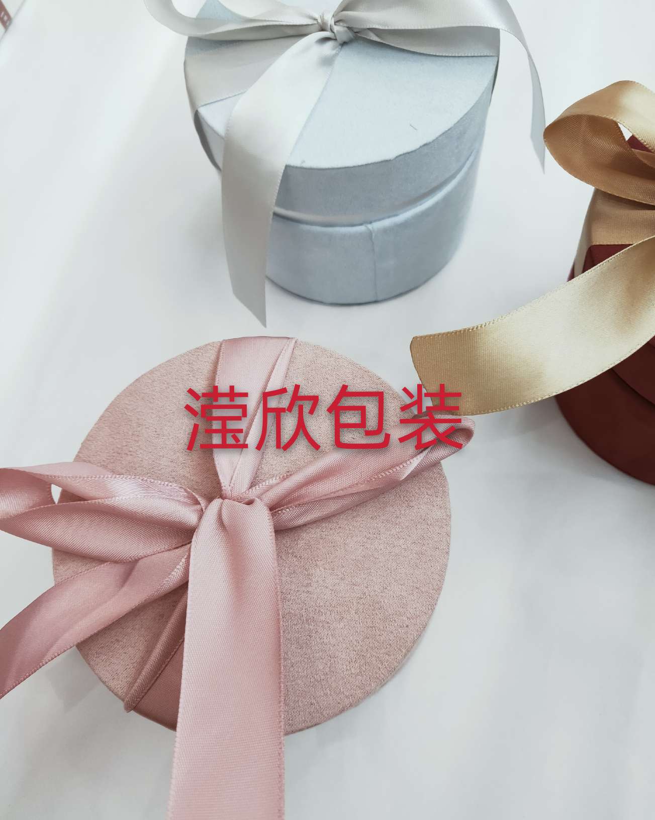 Cylinder jewelry box bow box jewelry box packing box gift box