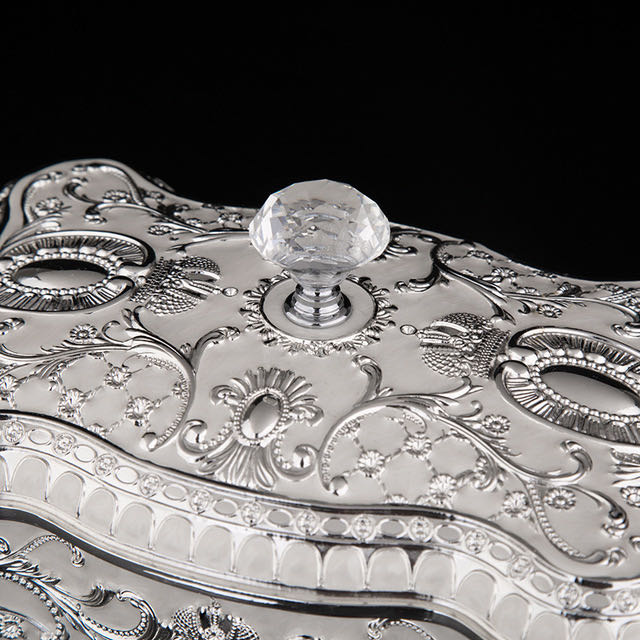 European-style metal handicraft jewelry box, necklace, ring, earring and accessory storage box Application Scenario