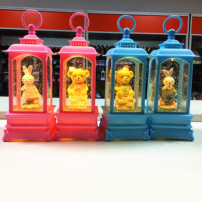 Bear plays water lantern