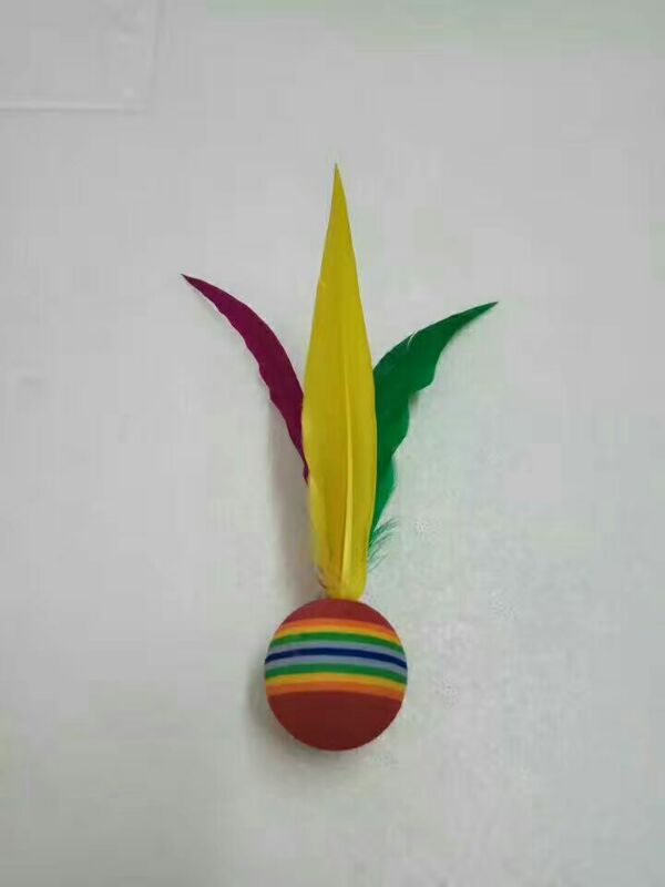 彩泡沫球头三毛球板羽球毽子毽球花键跳绳呼啦圈产品图