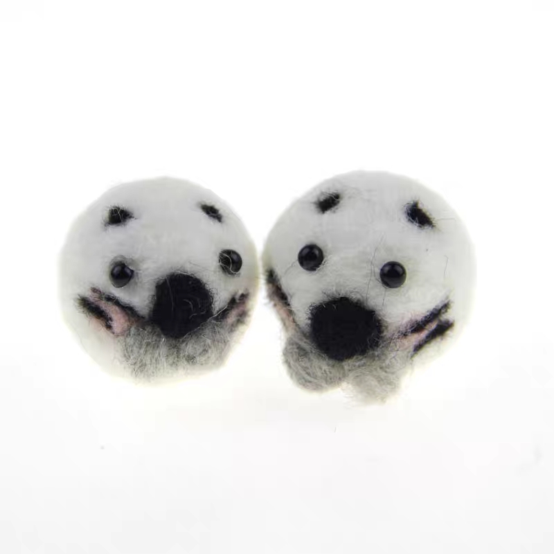 Zaxi accessories, wool felt, Poke Poke Fun, sea lion children's toys, headwear, animal head pendants, materials, DIY jewelry accessories details Picture