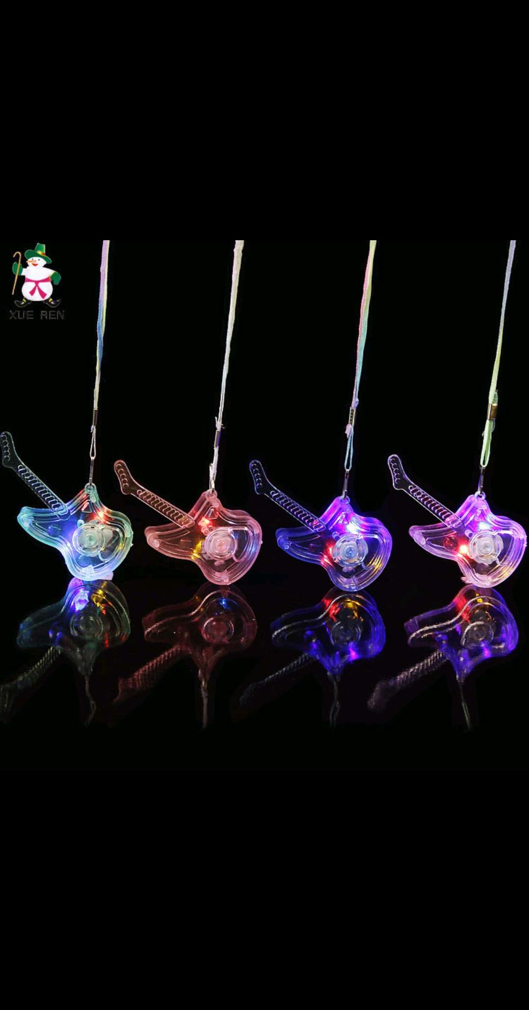 Manufacturers direct 2014 new lovely new transparent guitar flash pendant children flash toys wholesale thumbnail