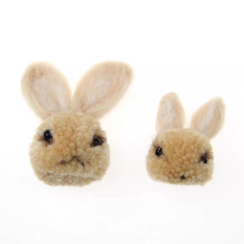 Wool felt Pengpeng Rabbit Animal 3.5 Horn Rabbit Children's headwear DIY Pendant brooch Children's sun Hat Trendy accessories Specification image