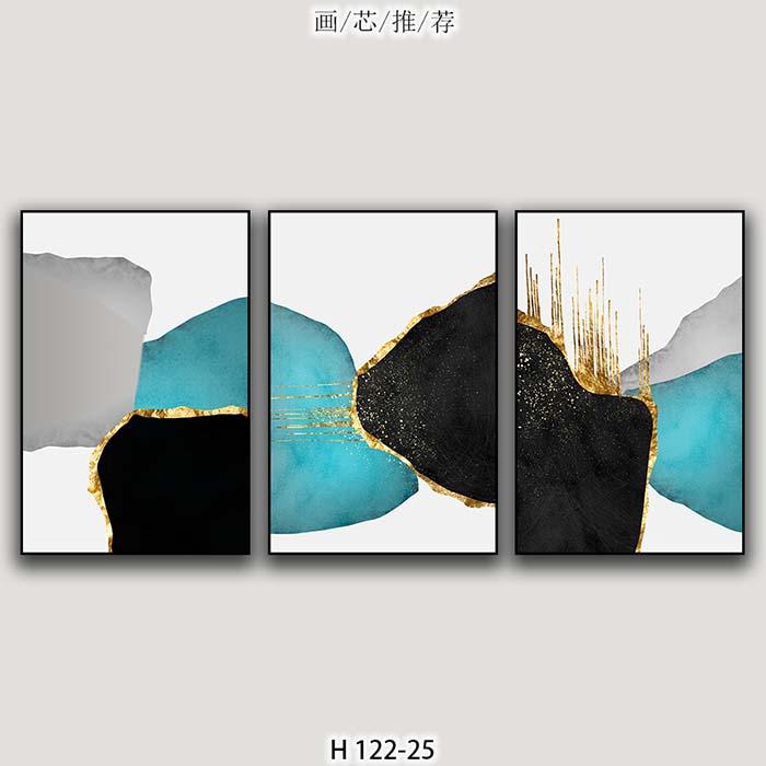 Triptych Sofa Background Drawing Hotel Decorative Painting Club Decorative Painting Item Picture