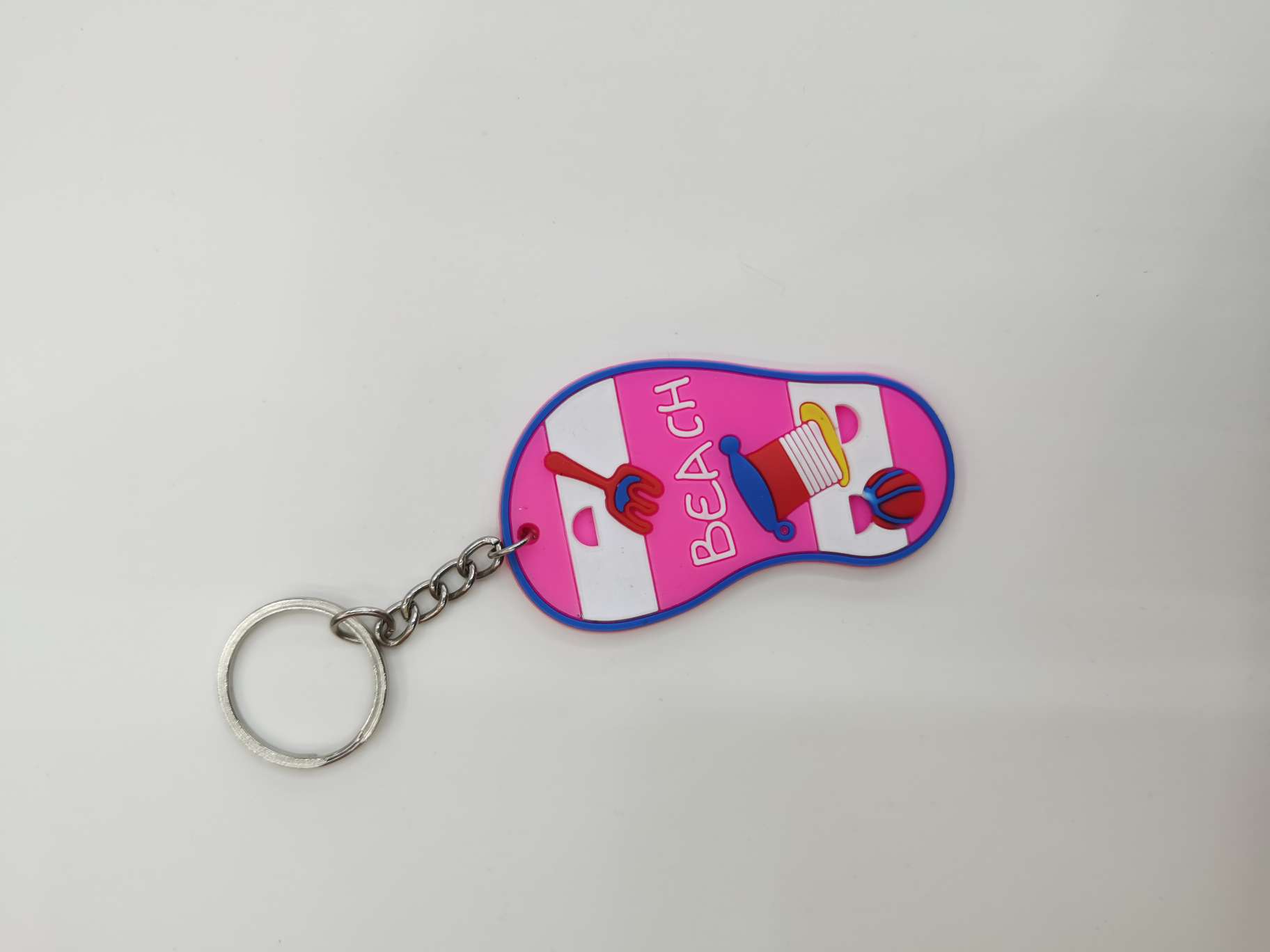 Pvc Soft Plastic Flat Key Chain Pendant