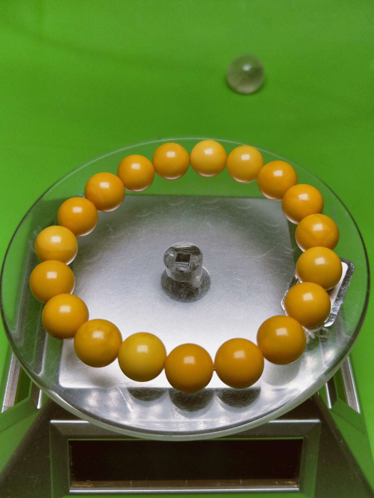 Natural aged amber bracelet from raw ore 10mm