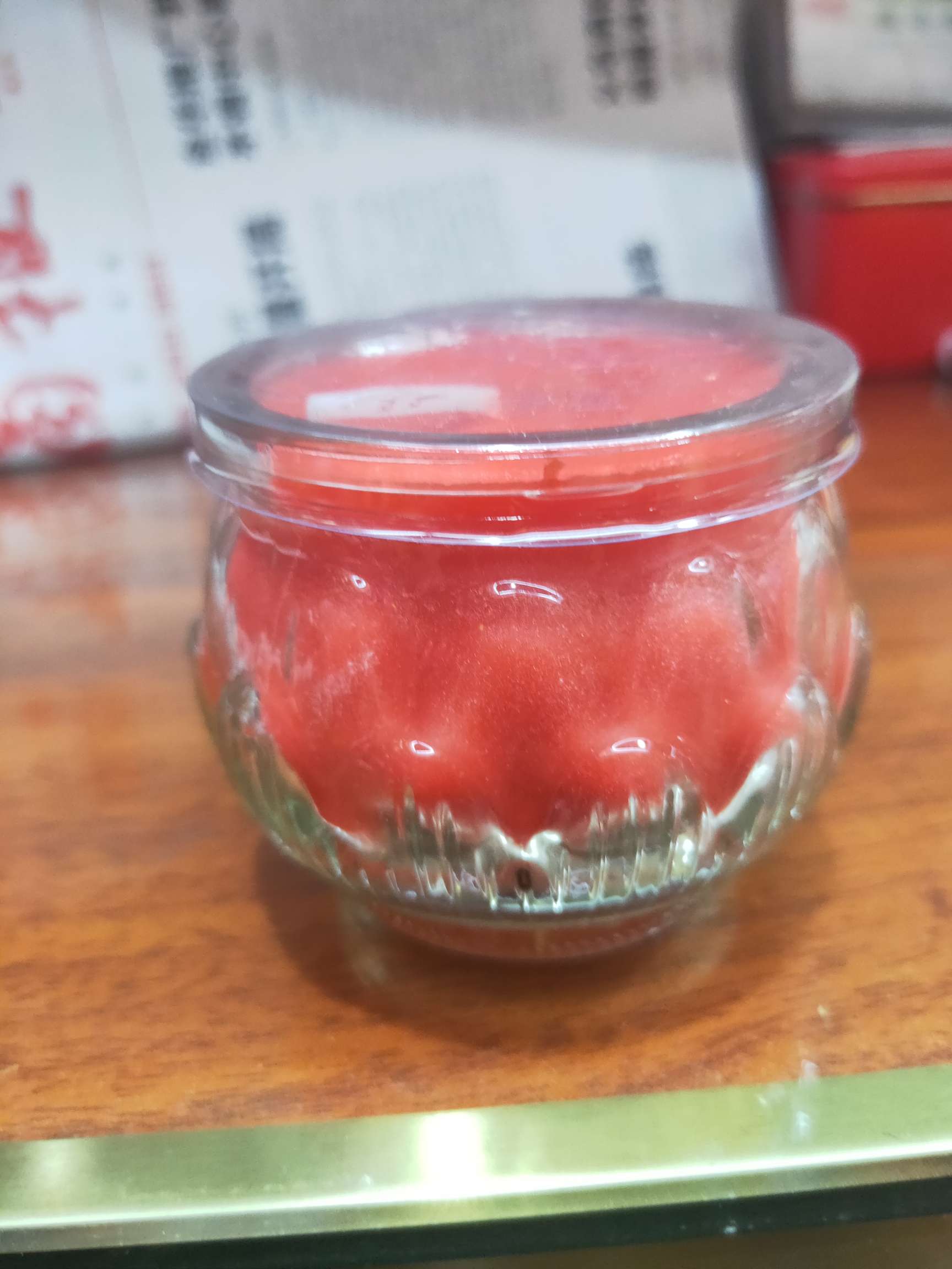 The butter is flat and red