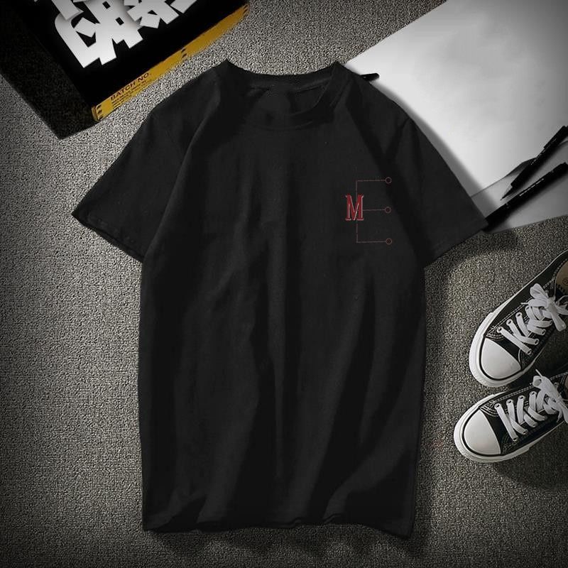 Cotton T-shirt for men's summer fashion popular logo for men's fall short sleeves thumbnail