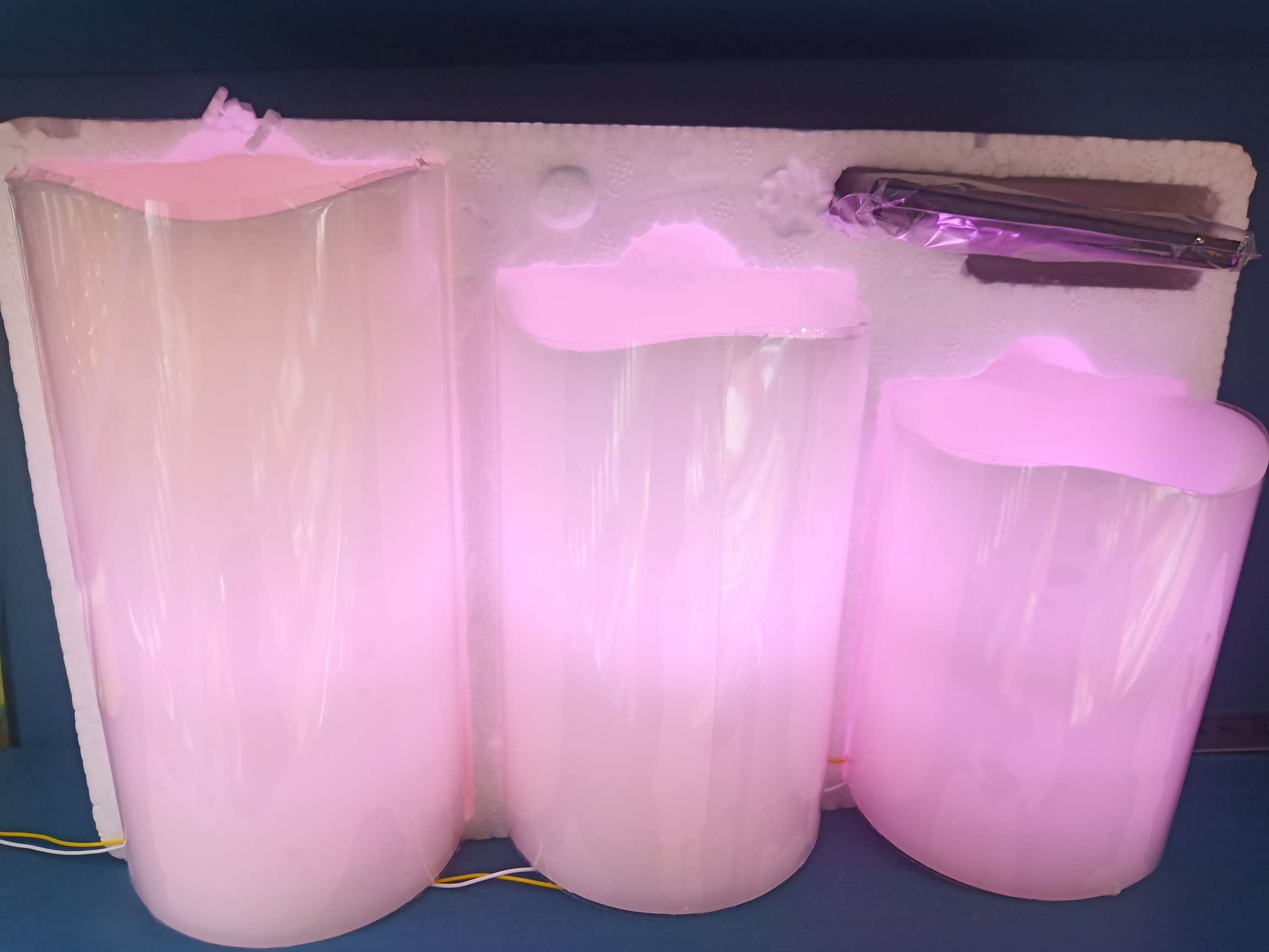 Electronic paraffin Wax romantic candles with three sets of remote control 12 color changing process thumbnail